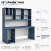 Bàn Học Kèm Giá Sách Phối Màu Xanh Trắng Hiện Đại ZM-70029 - ảnh chi tiết 6