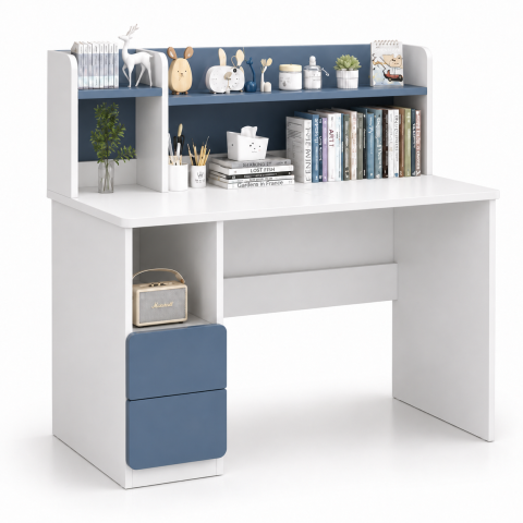 Bàn Học Liền Kệ Sách Gỗ Công Nghiệp MDF ZM-70019 - 1200x550x1150 - ZM-70019.1