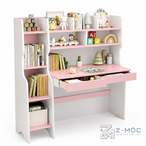 Bàn Học Trẻ Em Liền Giá Sách Thiết Kế Độc Đáo ZM-70023 - ảnh chi tiết 7
