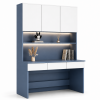 Bàn Học Và Giá Sách Màu Xanh Blue Đơn Giản ZM-70008 - 1400x600x1700mm - ZM-70008.2