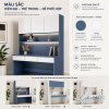 Bàn Học Và Giá Sách Màu Xanh Blue Đơn Giản ZM-70008 - ảnh chi tiết 4