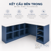 Bàn Học Và Làm Việc Chữ L Có Kệ Sách Và Hộc Tủ Hiện Đại ZM-70015 - ảnh chi tiết 5