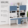 Bàn Học Và Làm Việc Đôi Liền Giá Sách Màu Xanh ZM-70012 - ảnh chi tiết 4