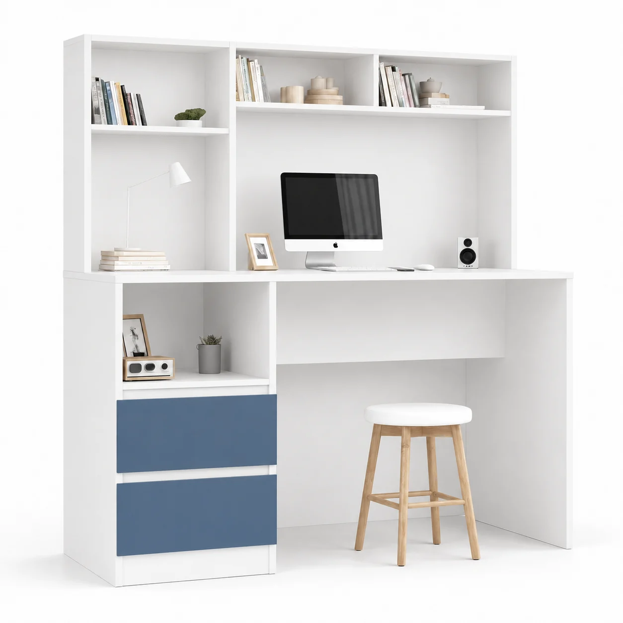 Bàn Học Và Làm Việc Liền Kệ Sách Nhỏ Gọn ZM-70026 - 1400x600x1400mm - ZM-70026.2
