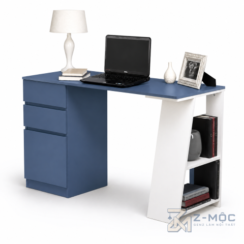 Bàn Làm Việc Có Hộc Tủ Và Kệ Sách Hiện Đại ZM-70001 - 1400x600x750mm - ZM-70001.2
