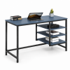 Bàn Làm Việc Khung Sắt Mặt Gỗ Có Kệ Bên Hiện Đại ZM-70022 - 1200x600x750mm - ZM-70022.1