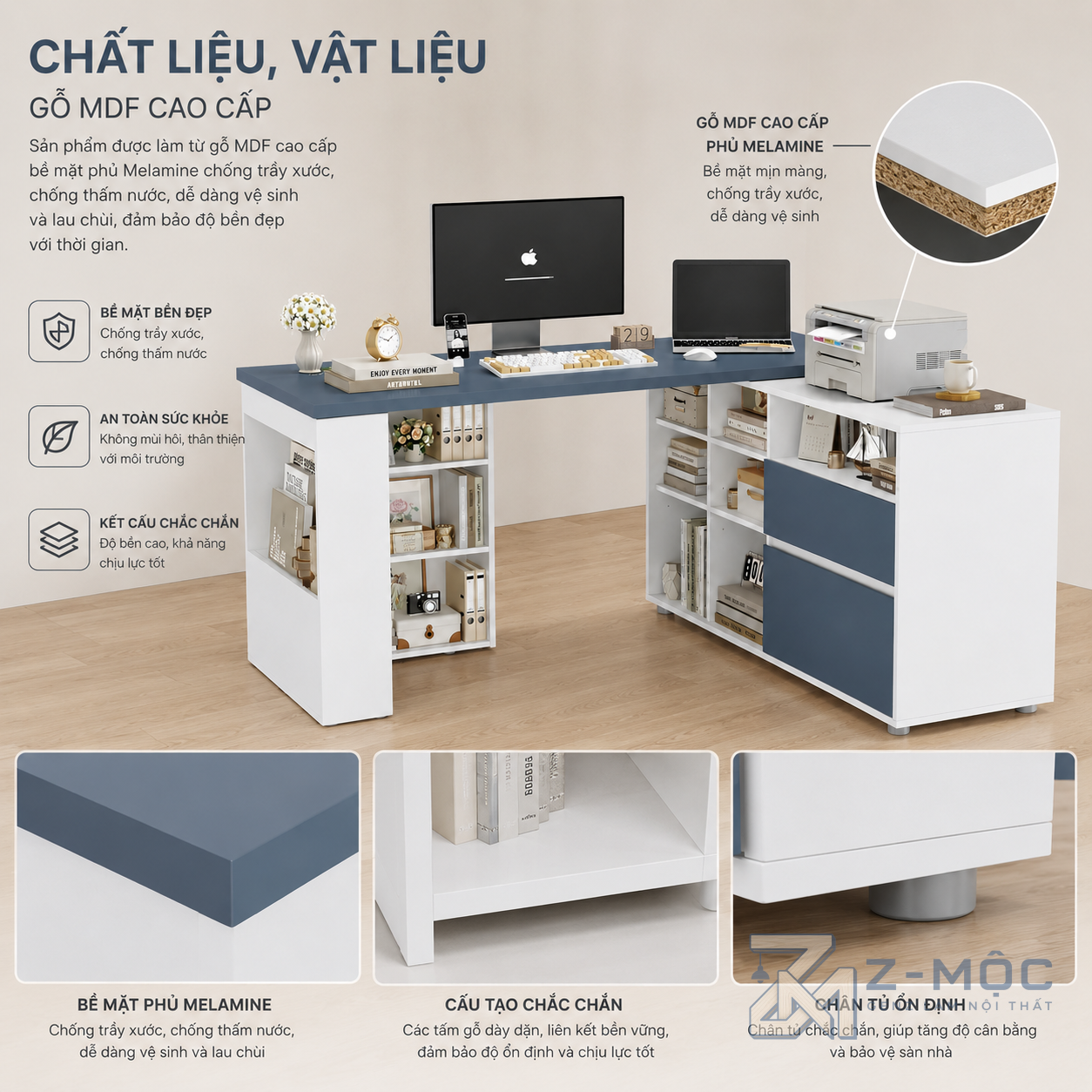 Chất liệu bền đẹp, dễ vệ sinh