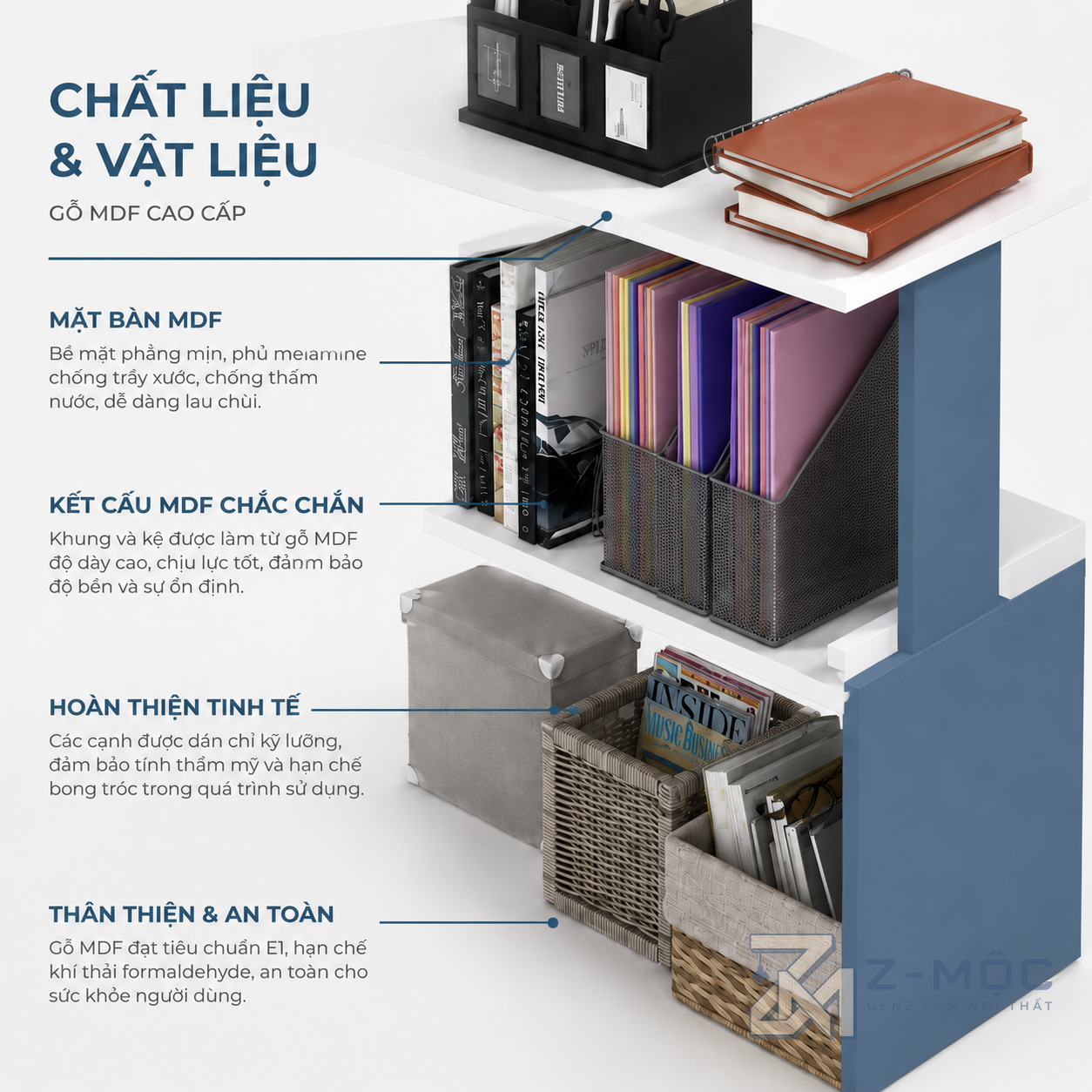 Chất liệu bền đẹp, dễ vệ sinh