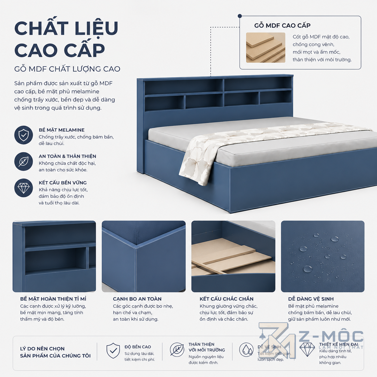 Chất liệu bền đẹp, phù hợp sử dụng lâu dài