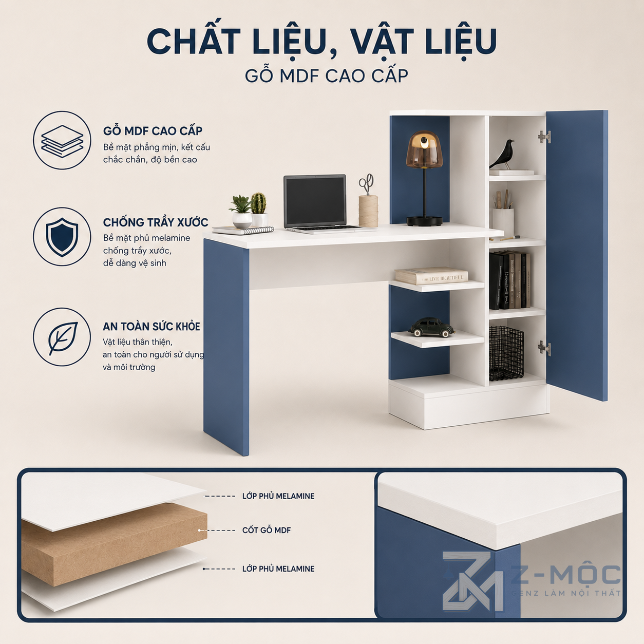 Chất liệu bền đẹp, sử dụng lâu dài