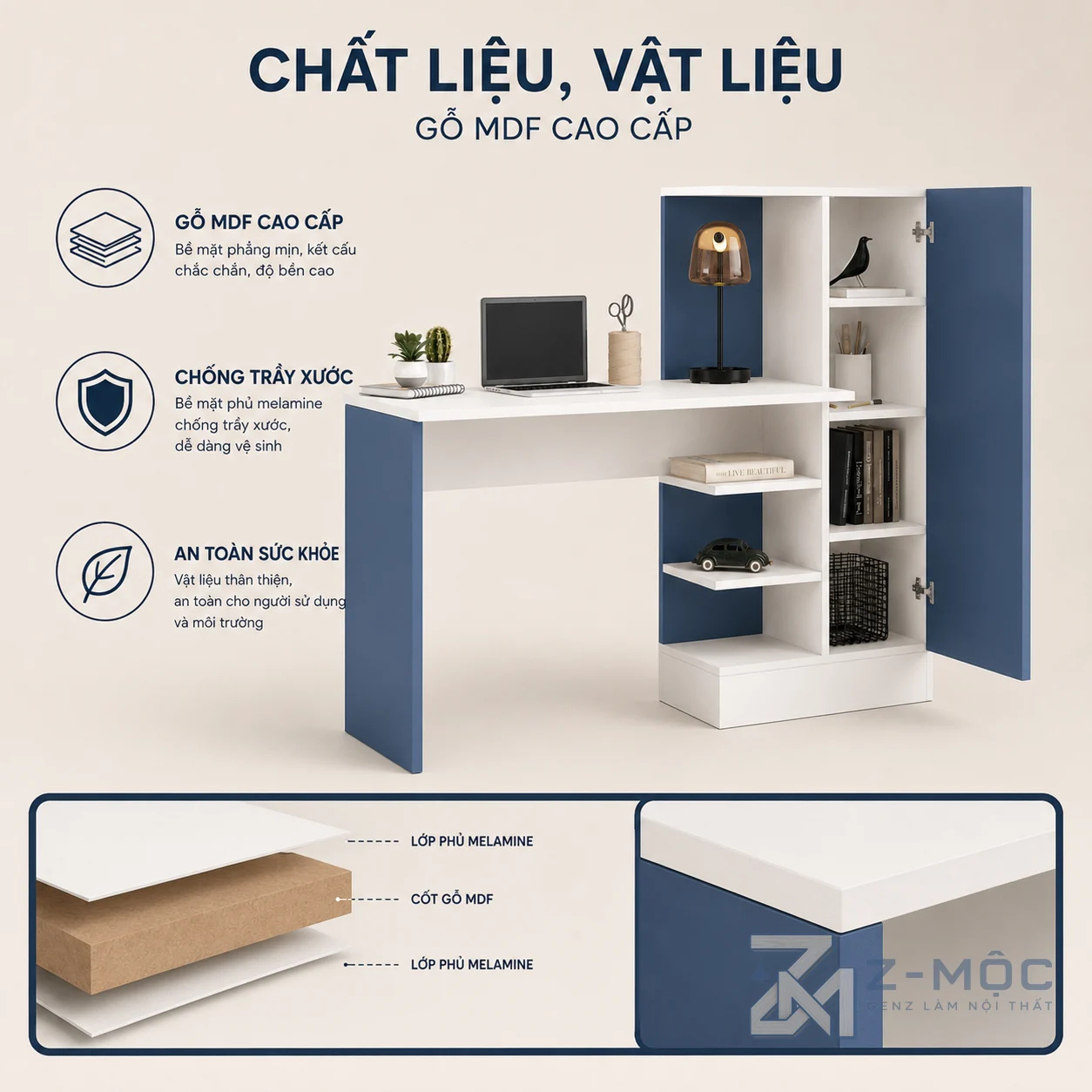 Chất liệu bền đẹp, sử dụng lâu dài