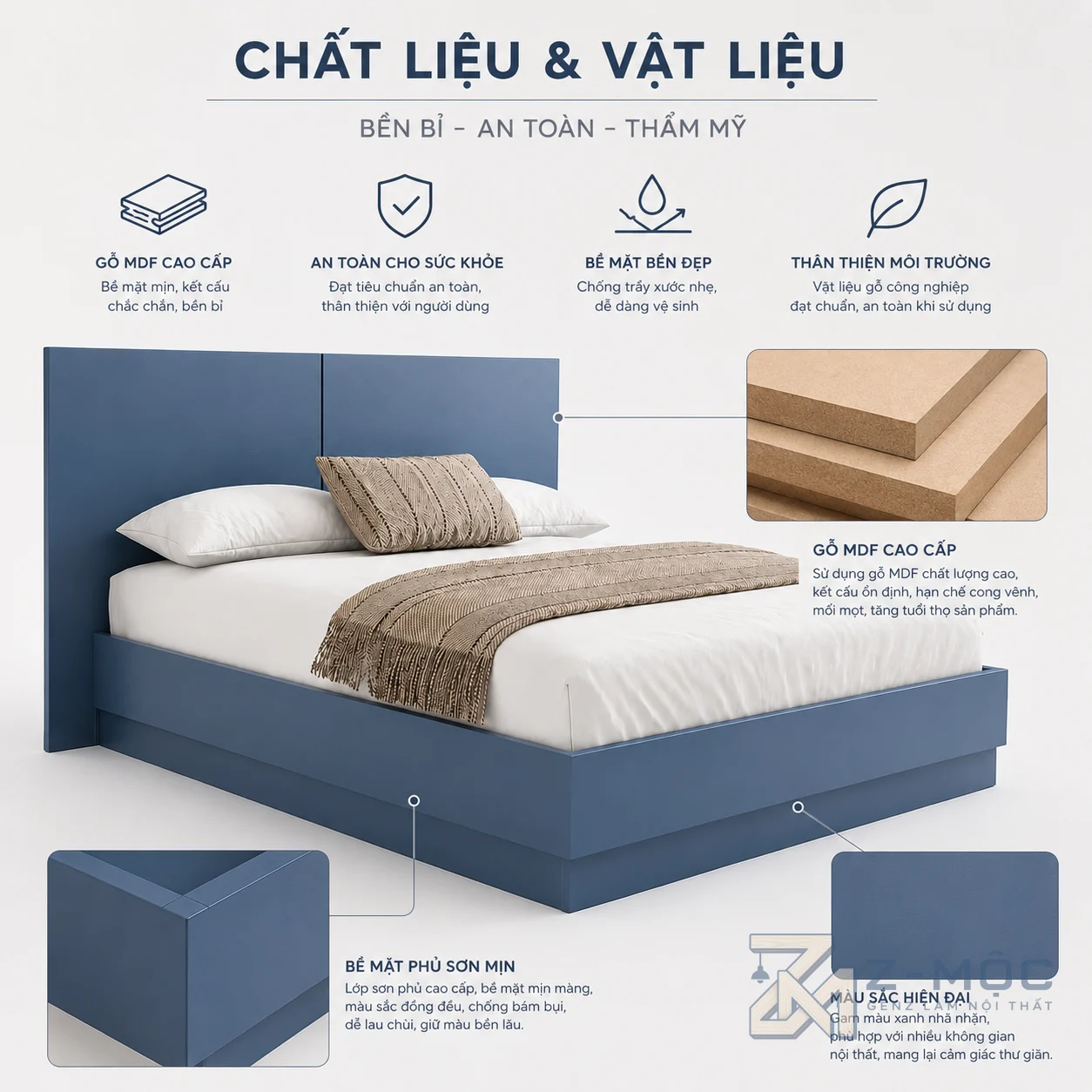 Chất liệu bền đẹp, sử dụng lâu dài