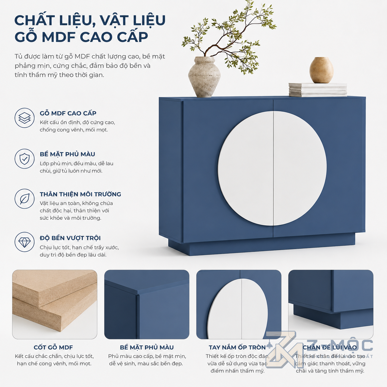 Chất liệu bền đẹp, sử dụng lâu dài