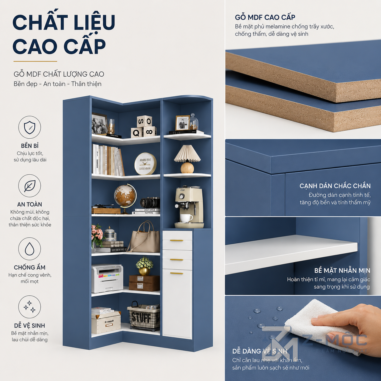 Chất liệu bền đẹp, sử dụng ổn định lâu dài