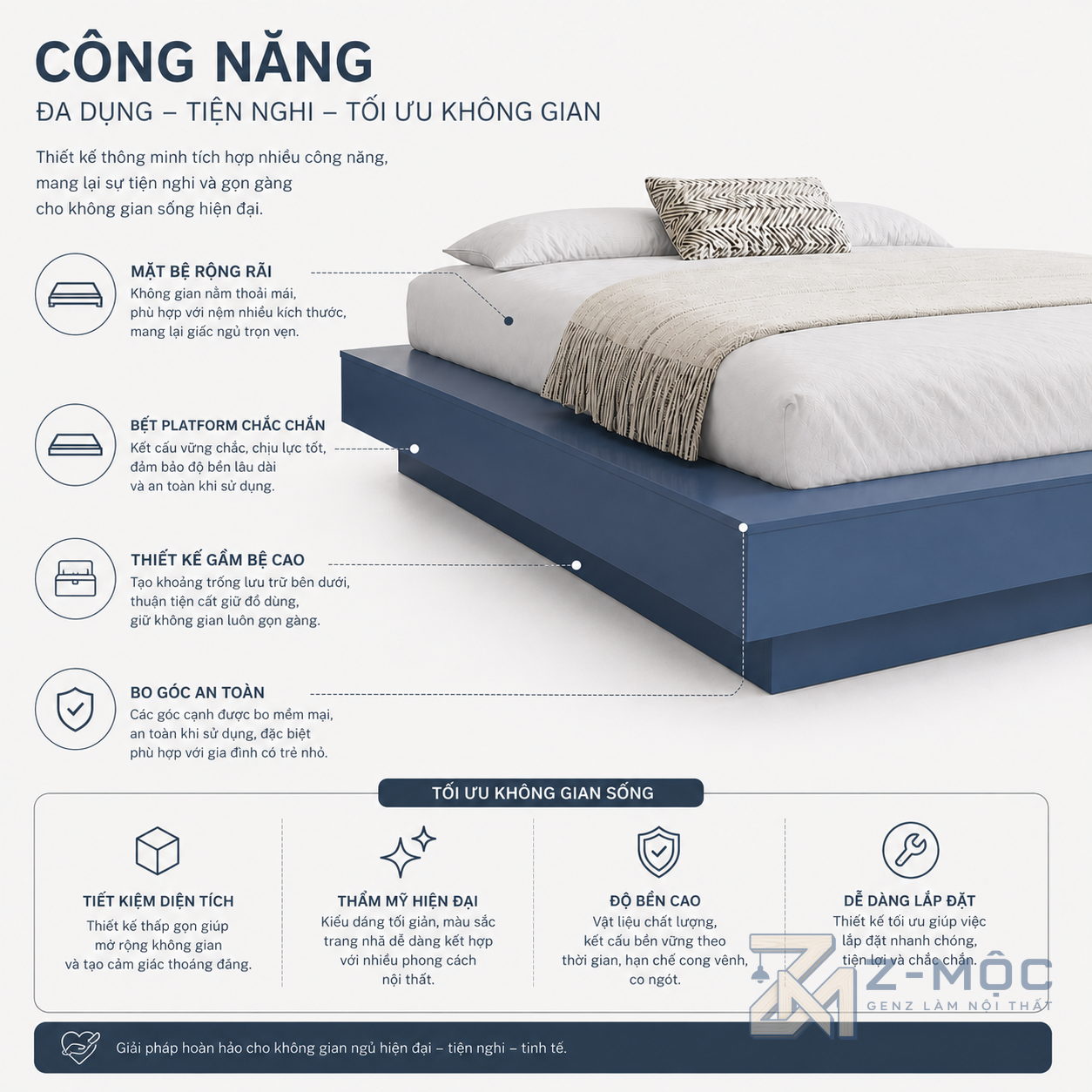 Đáp ứng nhu cầu nghỉ ngơi thoải mái