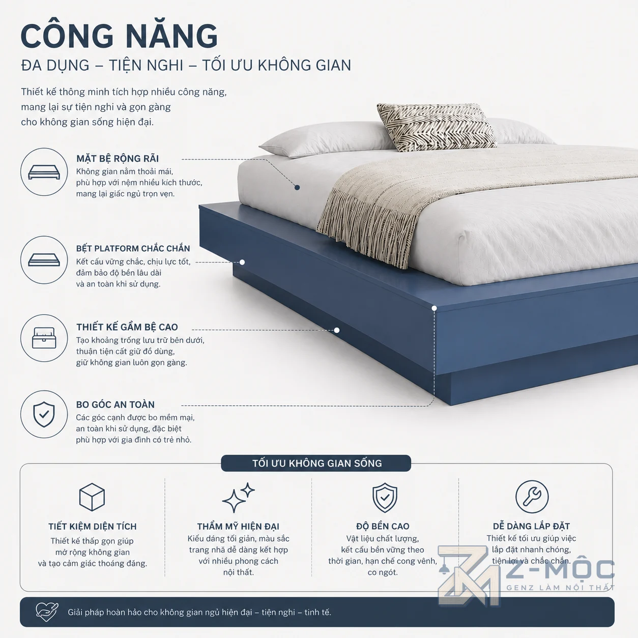 Đáp ứng nhu cầu nghỉ ngơi thoải mái