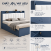 Đầu giường bọc nệm êm ái và chất liệu bền đẹp