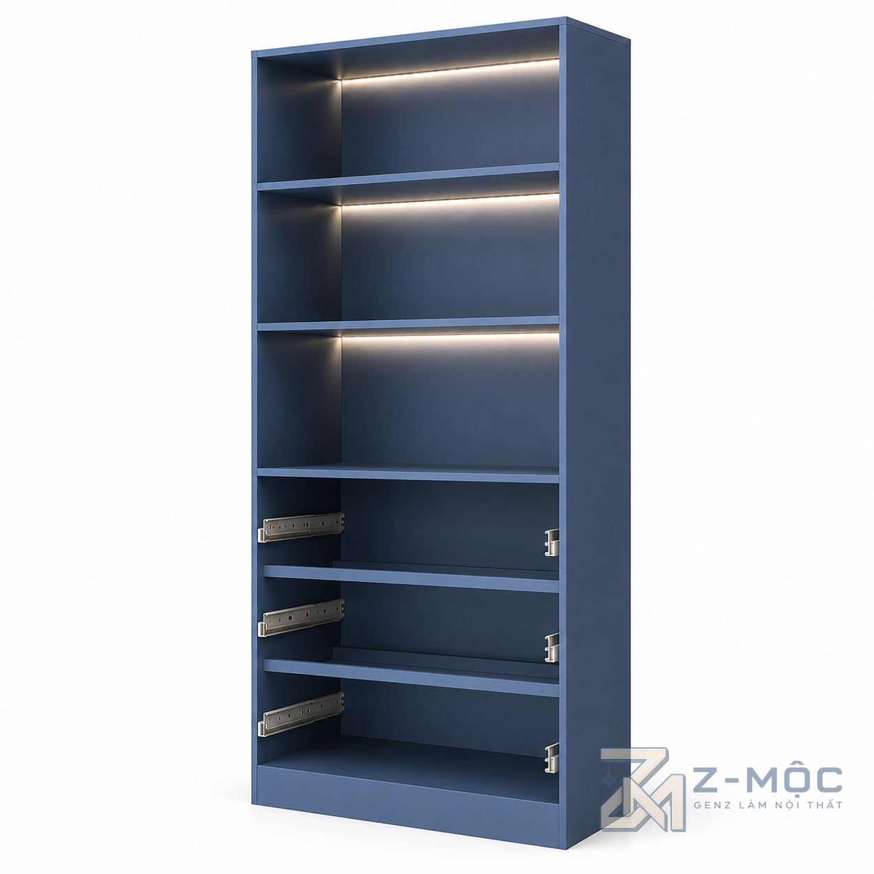 Giá Sách Đứng Có Ngăn Kéo Màu Xanh Nhiều Tầng ZM-71009 - ảnh chi tiết 5