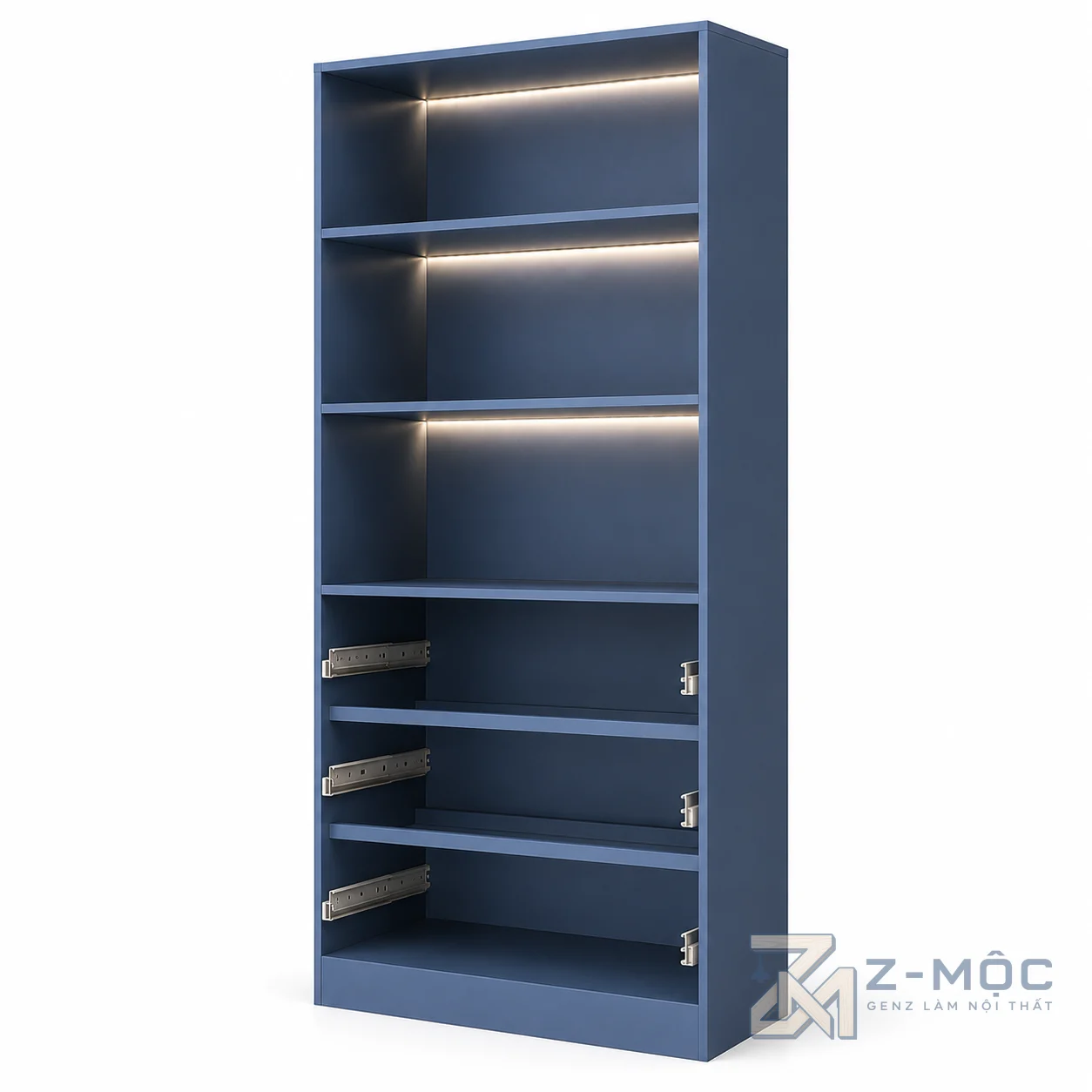 Giá Sách Đứng Có Ngăn Kéo Màu Xanh Nhiều Tầng ZM-71009 - ảnh chi tiết 5