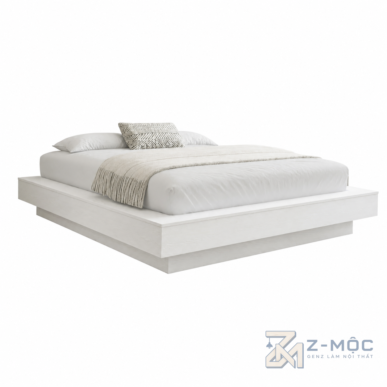 Giường Ngủ Bệt Không Đầu Giường Màu Xanh Tối Giản ZM-11011 - ảnh chi tiết 7