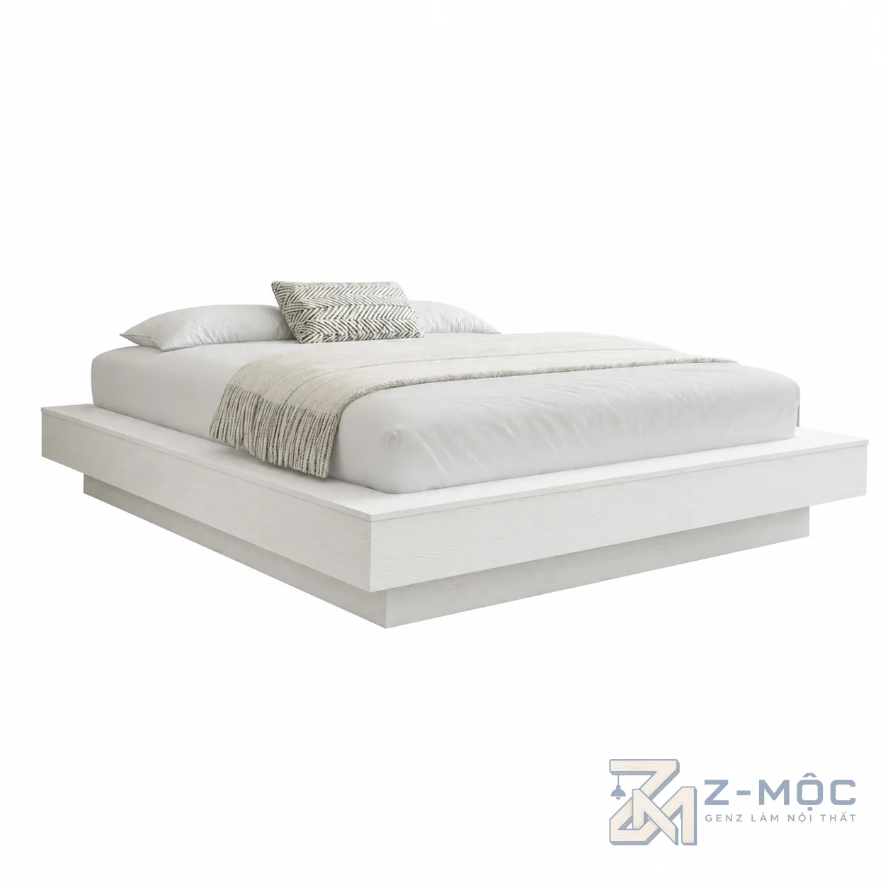 Giường Ngủ Bệt Không Đầu Giường Màu Xanh Tối Giản ZM-11011 - ảnh chi tiết 7
