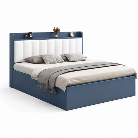 Giường Ngủ Bọc Nệm Đầu Giường Có Kệ ZM-11005 - 1800x2000mm - ZM-11005.2