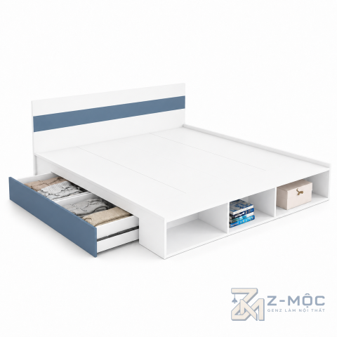 Giường Ngủ Có Kệ Cuối Giường Đa Năng ZM-11010 - ảnh chi tiết 1