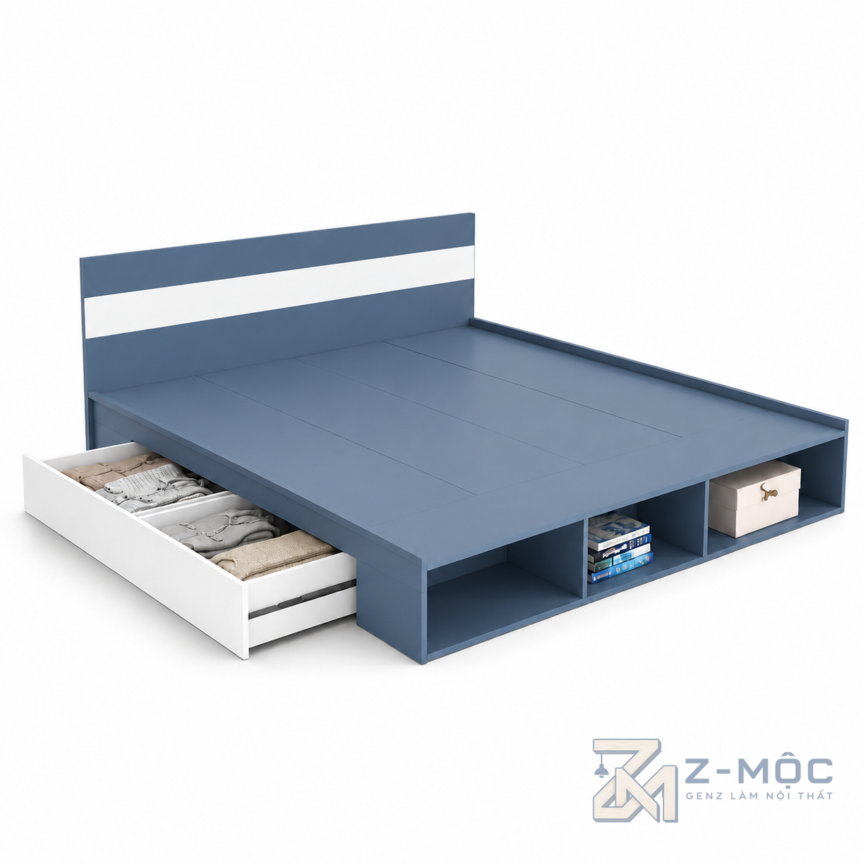 Giường Ngủ Có Kệ Cuối Giường Đa Năng ZM-11010 - ảnh chi tiết 7