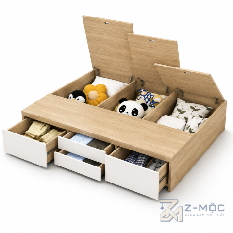 Giường Ngủ Đa Năng Có Ngăn Kéo Và Hộc Chứa Đồ ZM-11021 - ảnh chi tiết 1