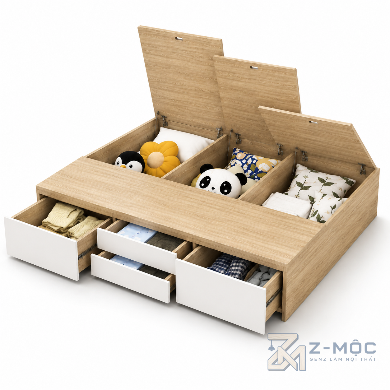 Giường Ngủ Đa Năng Có Ngăn Kéo Và Hộc Chứa Đồ ZM-11021 - ảnh chi tiết 1