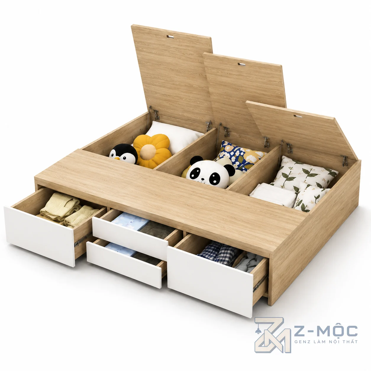 Giường Ngủ Đa Năng Có Ngăn Kéo Và Hộc Chứa Đồ ZM-11021 - ảnh chi tiết 1