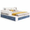 Giường Ngủ Đa Năng Tích Hợp Kệ Sách Và Bàn Học ZM-11008 - 1200x2000mm + Kệ Sách - ZM-11008.1
