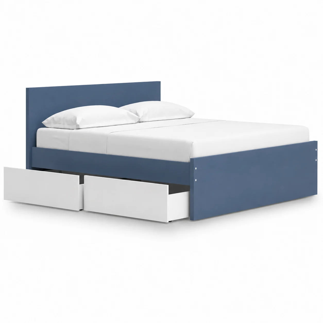 Giường Ngủ Gỗ Công Nghiệp Có Ngăn Kéo Màu Xanh ZM-11012 - 1600x2000mm - ZM-11012.2