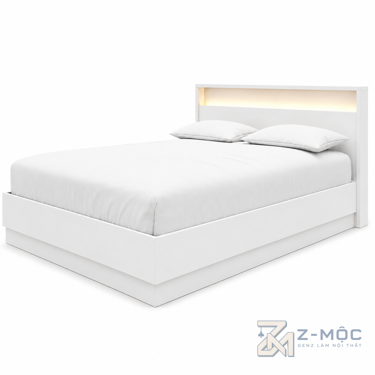 Giường Ngủ Gỗ Tích Hợp Đèn LED Đầu Giường ZM-11014 - ảnh chi tiết 7