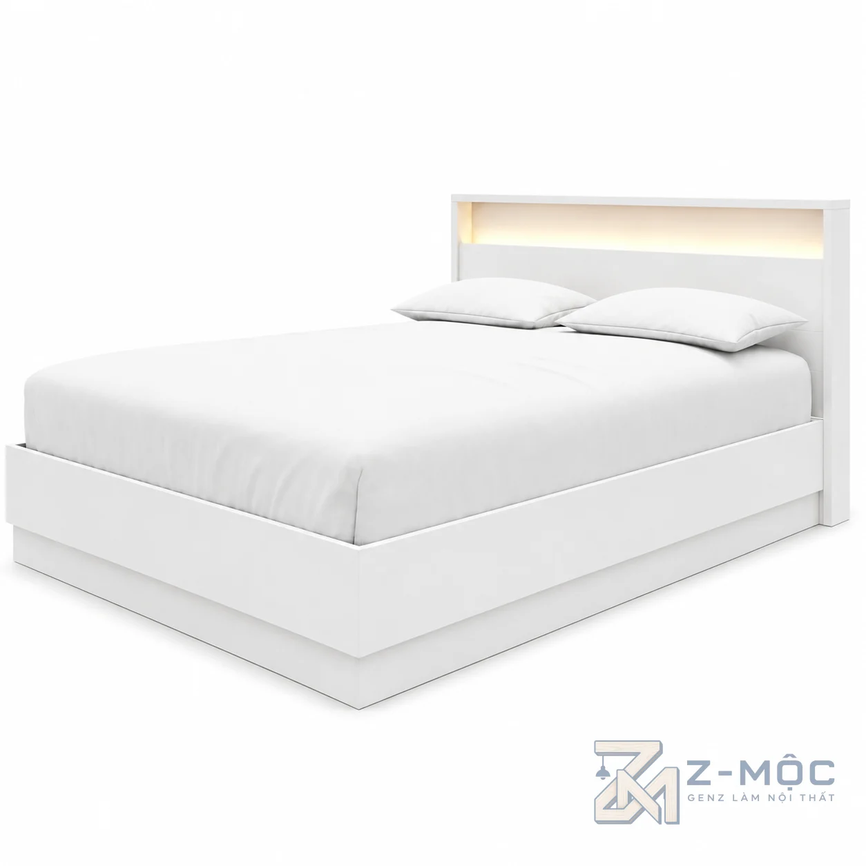 Giường Ngủ Gỗ Tích Hợp Đèn LED Đầu Giường ZM-11014 - ảnh chi tiết 7