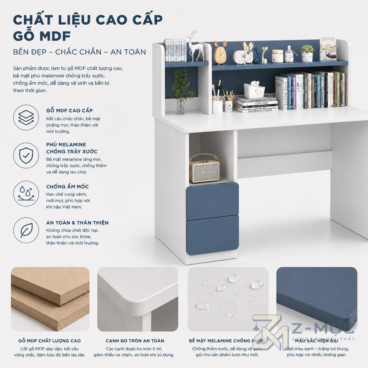 Gỗ công nghiệp MDF chống ẩm bền đẹp theo thời gian