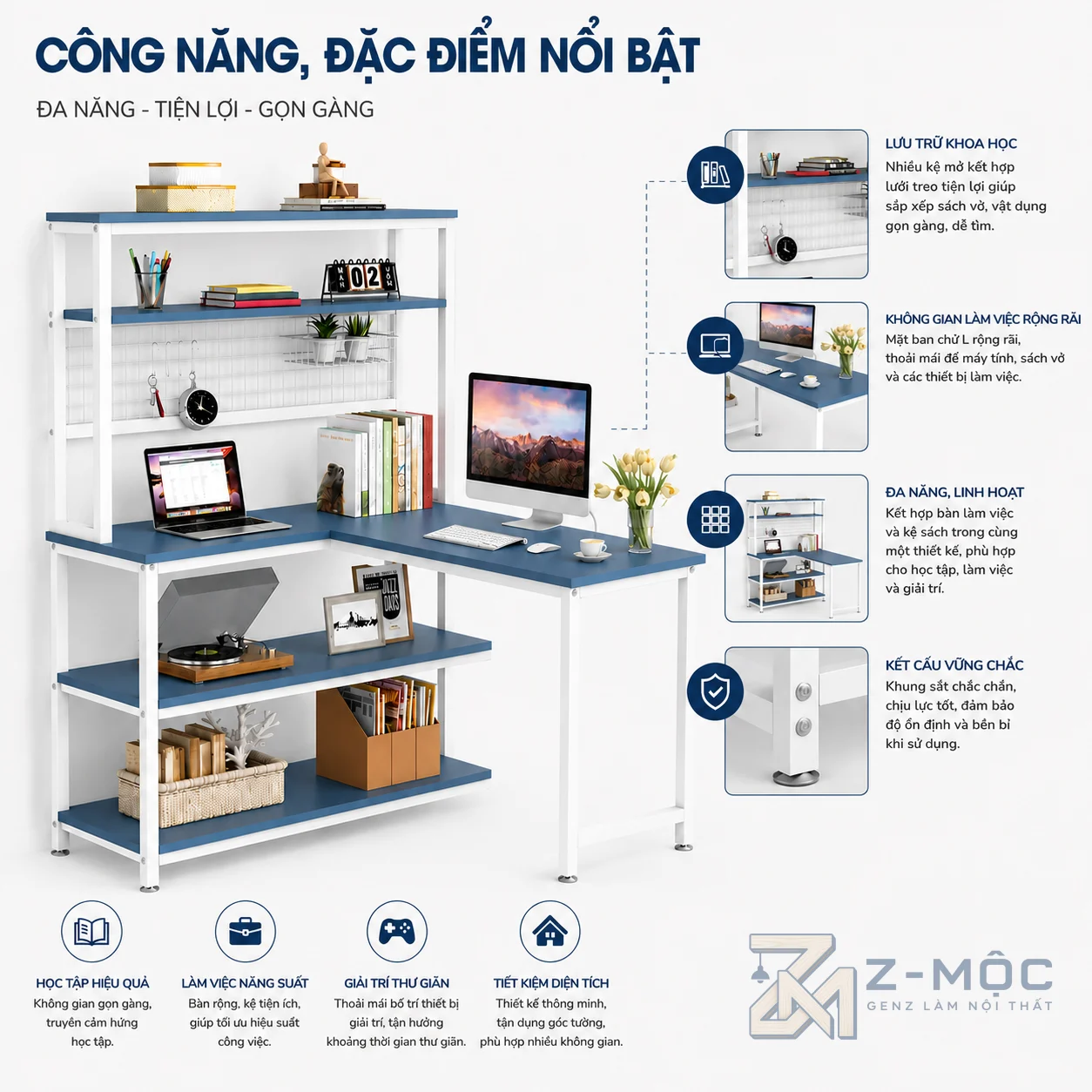 Hệ kệ lưu trữ khoa học đáp ứng nhiều nhu cầu sử dụng