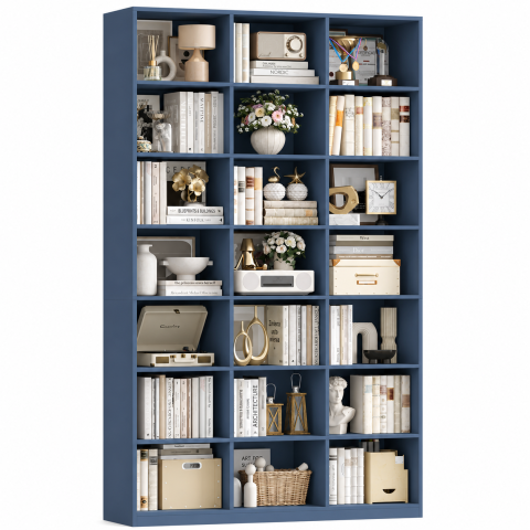 Kệ Sách Chia Ô Màu Xanh Dương Nhiều Ngăn Tiện Dụng ZM-71010 - 1200x300x1800mm - ZM-71010.1
