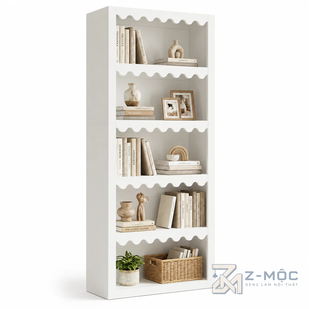Kệ Sách Đứng Màu Xanh Gợn Sóng Độc Đáo ZM-71005 - ảnh chi tiết 6