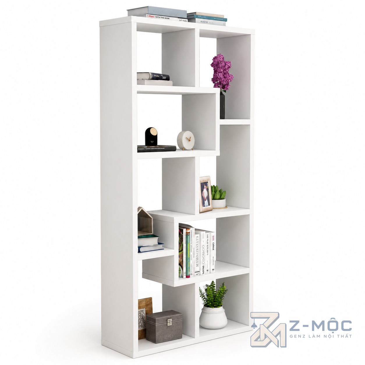 Kệ Sách Đứng Màu Xanh Hiện Đại Nhiều Ngăn Trang Trí ZM-71003 - ảnh chi tiết 7