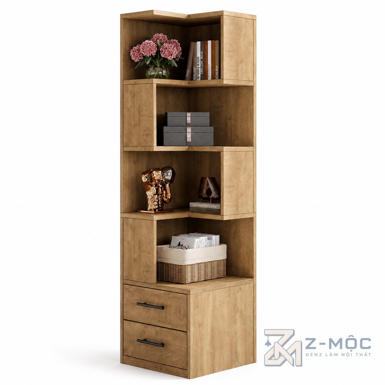 Kệ Sách Đứng Nhiều Ngăn Có Ngăn Kéo Hiện Đại ZM-71001 - ảnh chi tiết 7