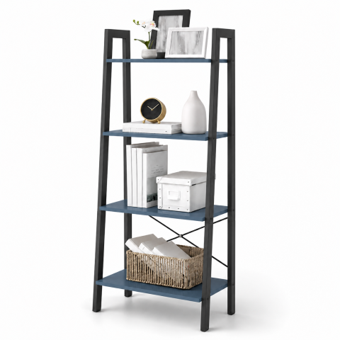 Kệ Trang Trí 4 Tầng Khung Sắt Mặt Gỗ Hiện Đại ZM-94011 - 550x350x1400mm - ZM-94011.1