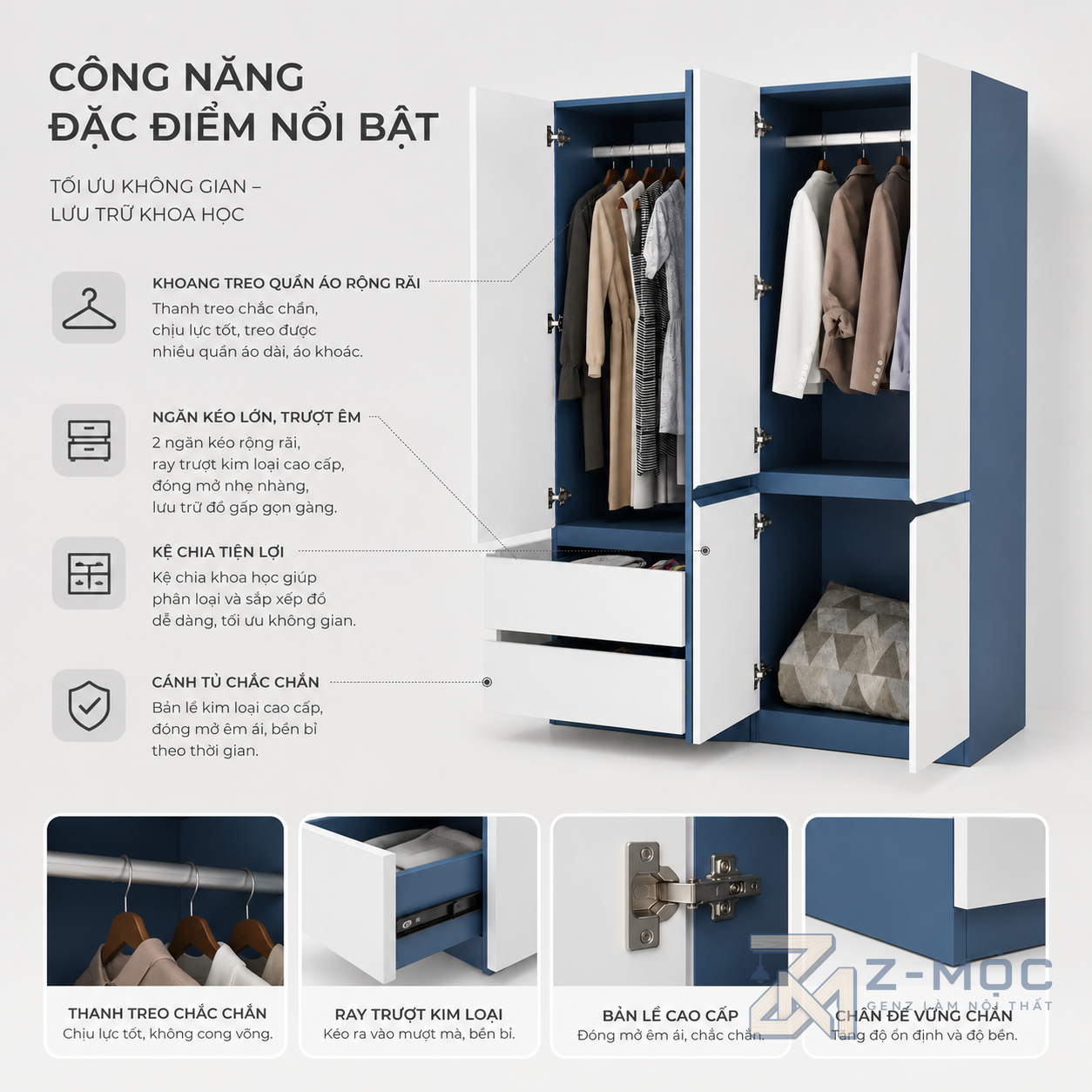 Không gian lưu trữ được phân chia khoa học