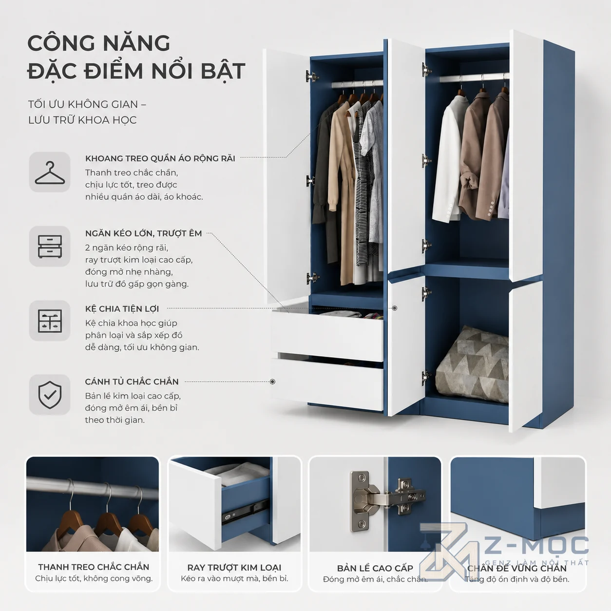 Không gian lưu trữ được phân chia khoa học