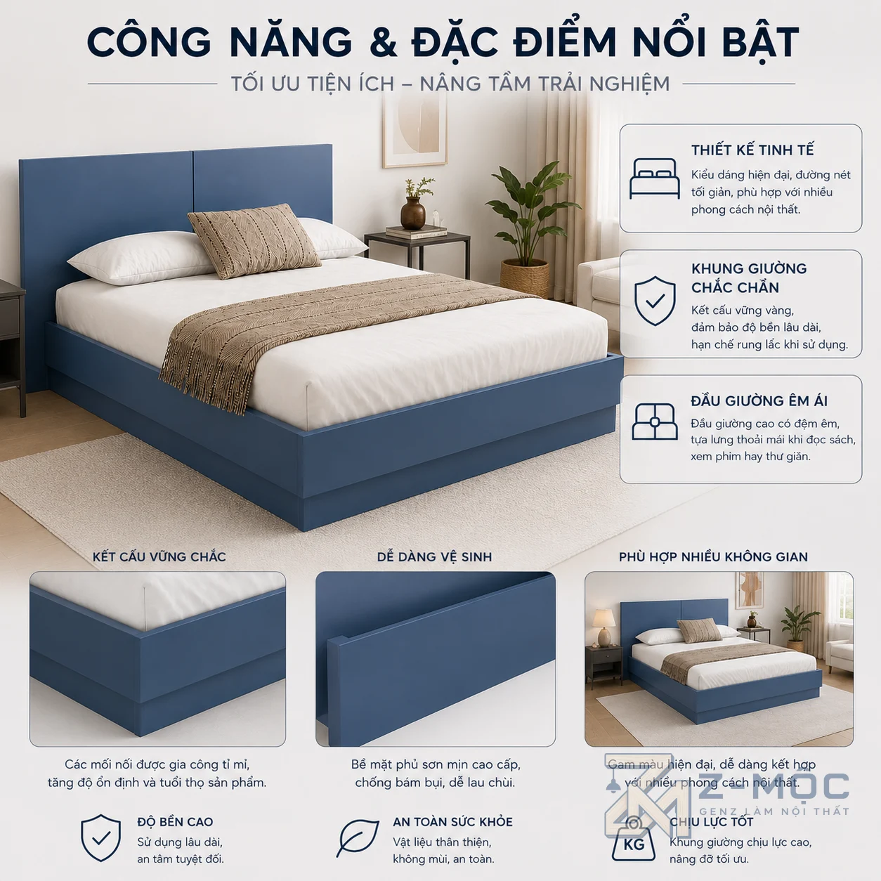 Không gian nghỉ ngơi thoải mái cho cả gia đình