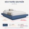 Kích thước chi tiết Giường Ngủ Bệt Không Đầu Giường Màu Xanh Tối Giản ZM-11011