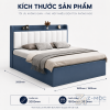 Kích thước chi tiết Giường Ngủ Bọc Nệm Đầu Giường Có Kệ ZM-11005