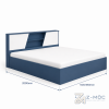 Kích thước chi tiết Giường Ngủ Có Kệ Đầu Giường Màu Xanh Phối Trắng ZM-11018