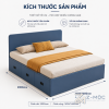 Kích thước chi tiết Giường Ngủ Gỗ Có Ngăn Kéo Lưu Trữ Màu Xanh Hiện Đại ZM-11002