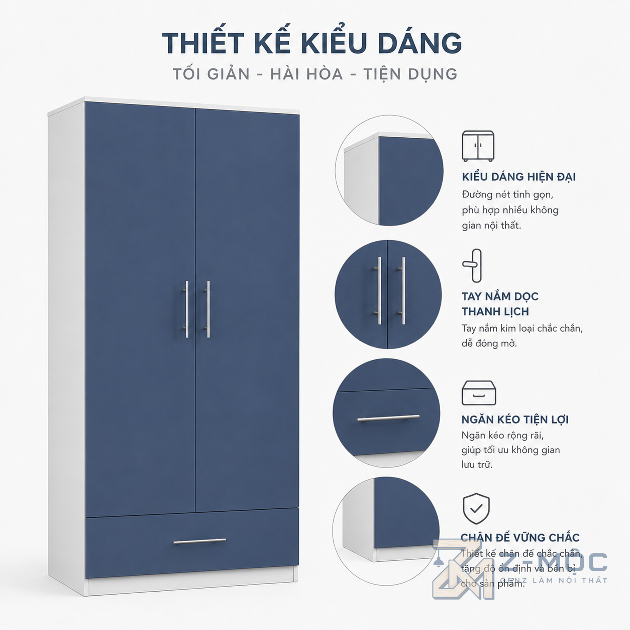 Kiểu dáng tinh gọn, dễ bố trí trong nhiều không gian